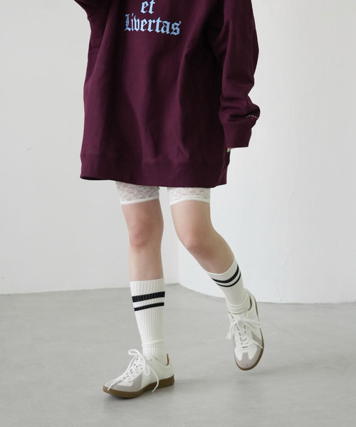 SLOBE citron.(スローブシトロン)の「《WEB限定》SLOBE citron. レースサイクルパンツ(レギンス/スパッツ・レディース・ホワイト・FREE)」の6枚目の写真