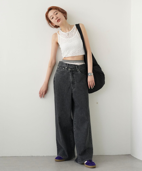 SLOBE citron.(スローブシトロン)の「《WEB限定》SLOBE citron. レースサイクルパンツ(レギンス/スパッツ・レディース・ホワイト・FREE)」の13枚目の写真