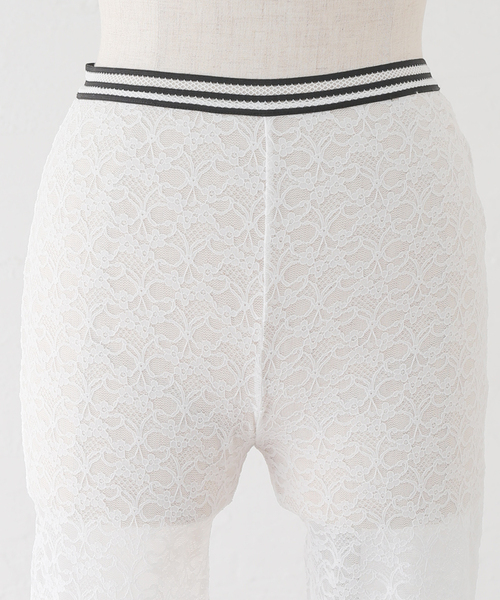 SLOBE citron.(スローブシトロン)の「《WEB限定》SLOBE citron. レースサイクルパンツ(レギンス/スパッツ・レディース・ホワイト・FREE)」の21枚目の写真