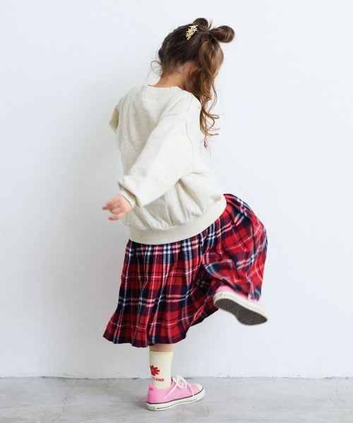 LSP WOW（エルエスピーワオ）の「【LSP WOW!】裏毛BIGスウェット（スウェット・キッズ・ライトピンク/オフホワイト/ブラック/杢グレー/ライトグリーン・80/90/100/110/120/130）」の9枚目の写真