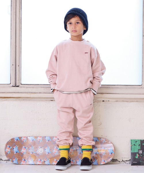 LSP WOW（エルエスピーワオ）の「【LSP WOW!】裏毛BIGスウェット（スウェット・キッズ・ライトピンク/オフホワイト/ブラック/杢グレー/ライトグリーン・80/90/100/110/120/130）」の8枚目の写真