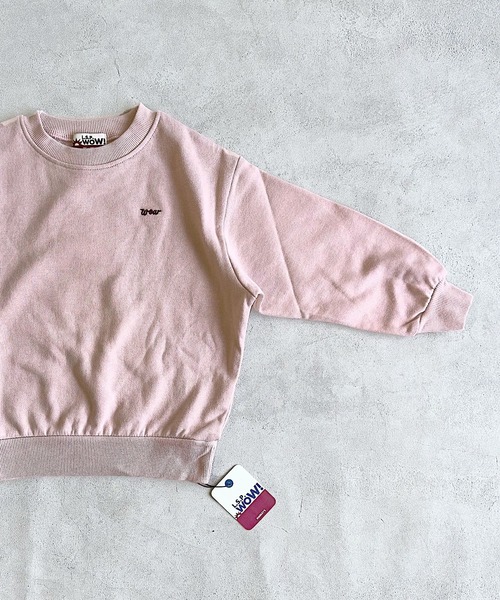 LSP WOW（エルエスピーワオ）の「【LSP WOW!】裏毛BIGスウェット（スウェット・キッズ・ライトピンク/オフホワイト/ブラック/杢グレー/ライトグリーン・80/90/100/110/120/130）」の16枚目の写真