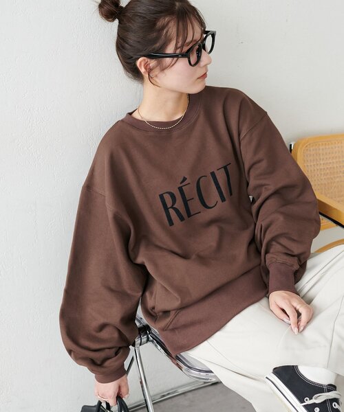 DISCOAT（ディスコート）の「【WEB限定】フロッキーロゴスウェット（Tシャツ/カットソー・レディース・グレー/チャコールグレー/アイボリー/ブラウン・MEDIUM）」の4枚目の写真