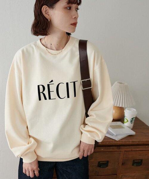 DISCOAT（ディスコート）の「【WEB限定】フロッキーロゴスウェット（Tシャツ/カットソー・レディース・グレー/チャコールグレー/アイボリー/ブラウン・MEDIUM）」の5枚目の写真