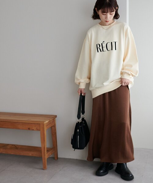 DISCOAT（ディスコート）の「【WEB限定】フロッキーロゴスウェット（Tシャツ/カットソー・レディース・グレー/チャコールグレー/アイボリー/ブラウン・MEDIUM）」の12枚目の写真