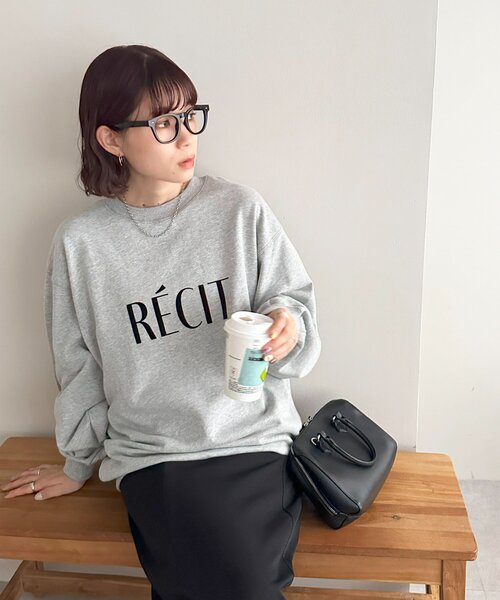 DISCOAT（ディスコート）の「【WEB限定】フロッキーロゴスウェット（Tシャツ/カットソー・レディース・グレー/チャコールグレー/アイボリー/ブラウン・MEDIUM）」の16枚目の写真