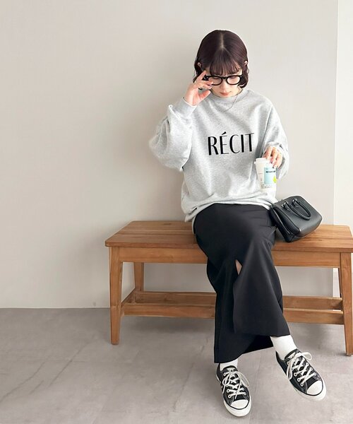 DISCOAT（ディスコート）の「【WEB限定】フロッキーロゴスウェット（Tシャツ/カットソー・レディース・グレー/チャコールグレー/アイボリー/ブラウン・MEDIUM）」の17枚目の写真