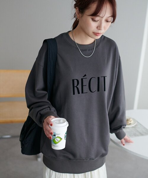 DISCOAT（ディスコート）の「【WEB限定】フロッキーロゴスウェット（Tシャツ/カットソー・レディース・グレー/チャコールグレー/アイボリー/ブラウン・MEDIUM）」の20枚目の写真