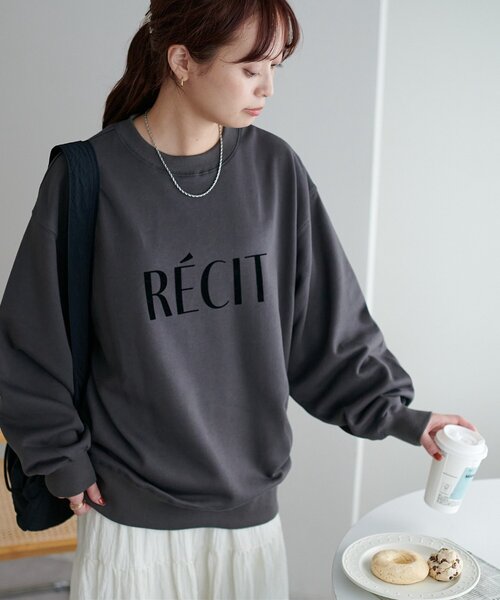 DISCOAT（ディスコート）の「【WEB限定】フロッキーロゴスウェット（Tシャツ/カットソー・レディース・グレー/チャコールグレー/アイボリー/ブラウン・MEDIUM）」の22枚目の写真