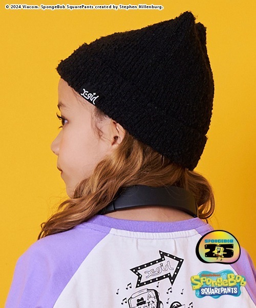 X-girl Stages（エックスガールステージス）の「猫耳ニットキャップ（キャップ・キッズ・ブラック/アイボリー・FREE）」の10枚目の写真