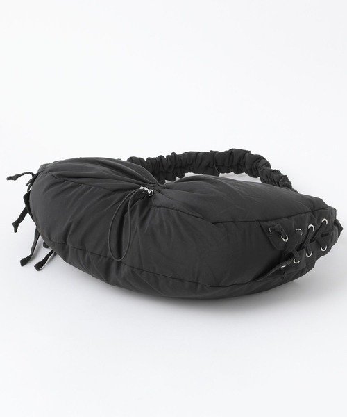 tiny tiny（ティニーティニー）の「サイド編み上げショルダーバッグ[tiny tiny(ティニーティニー)]（ショルダーバッグ・レディース・シルバー/ブラック/カーキ・FREE）」の13枚目の写真