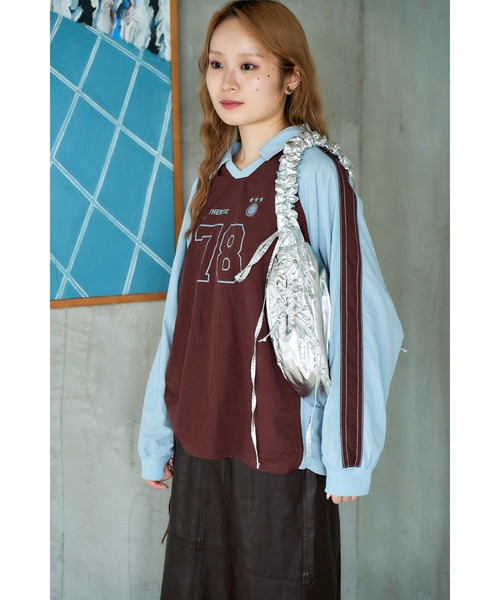 tiny tiny（ティニーティニー）の「サイド編み上げショルダーバッグ[tiny tiny(ティニーティニー)]（ショルダーバッグ・レディース・シルバー/ブラック/カーキ・FREE）」の20枚目の写真