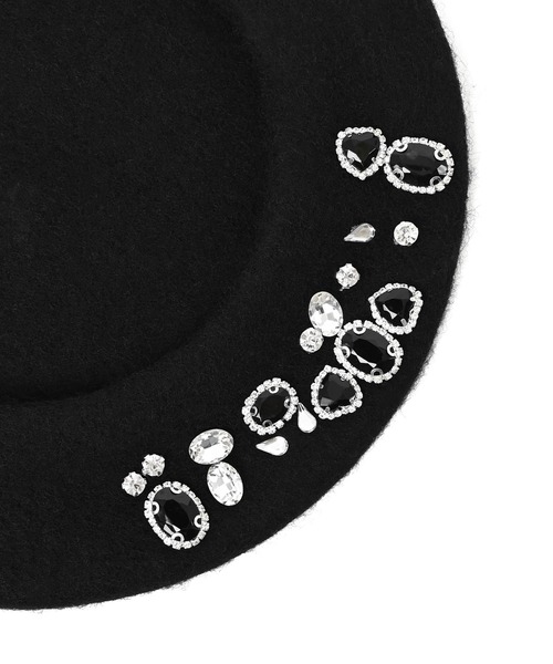 Narcissus（ナルシス）の「【Narcissus】ビジューベレー帽（ハンチング/ベレー帽・レディース・ブラック/グレー・FREE）」の6枚目の写真