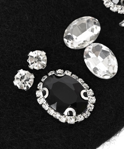 Narcissus（ナルシス）の「【Narcissus】ビジューベレー帽（ハンチング/ベレー帽・レディース・ブラック/グレー・FREE）」の7枚目の写真