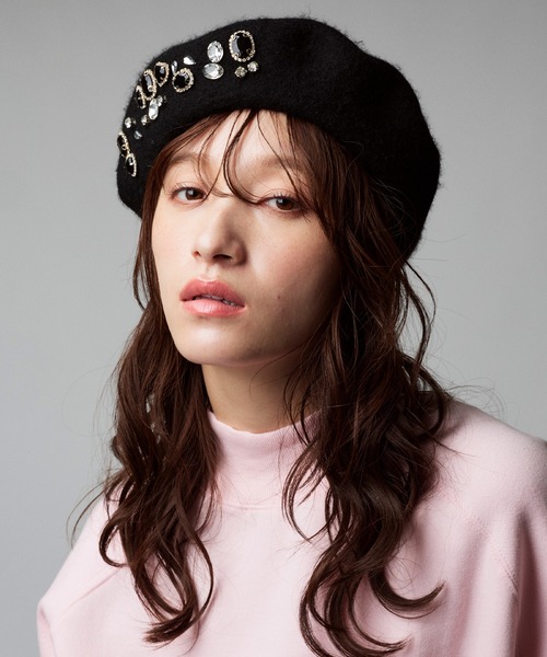 Narcissus（ナルシス）の「【Narcissus】ビジューベレー帽（ハンチング/ベレー帽・レディース・ブラック/グレー・FREE）」の12枚目の写真