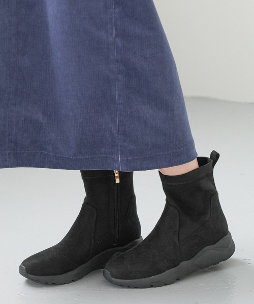 GLOBAL WORK（グローバルワーク）の「エアかる撥水スニーカーブーツ/142640（ブーツ・レディース・ブラック系/ベージュ/ブラウン/ブラック系9/アイボリー・LARGE/X-LARGE/MEDIUM/SMALL）」の3枚目の写真