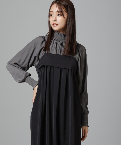 【セール】シャーリングネックボウタイブラウス（シャツ/ブラウス）｜nano･universe（ナノユニバース）