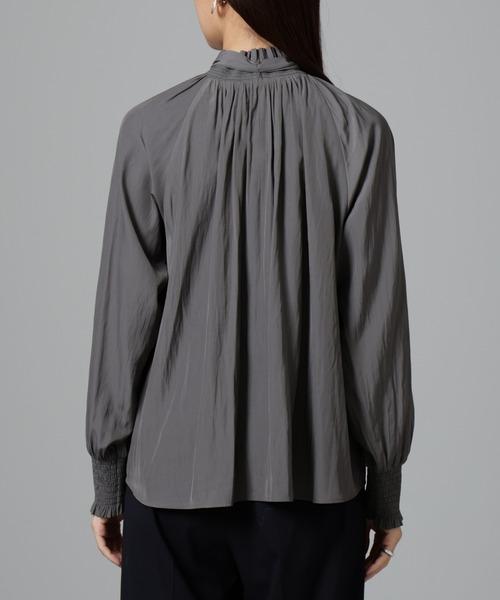 【セール】シャーリングネックボウタイブラウス（シャツ/ブラウス）｜nano･universe（ナノユニバース）