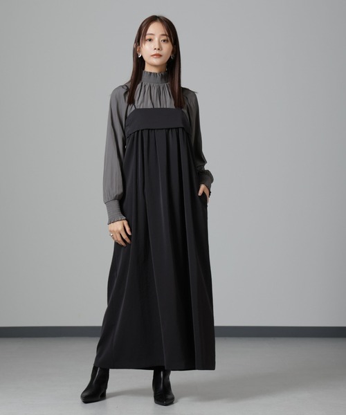 【セール】シャーリングネックボウタイブラウス（シャツ/ブラウス）｜nano･universe（ナノユニバース）