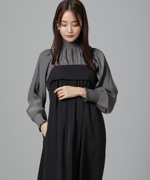 【セール】シャーリングネックボウタイブラウス（シャツ/ブラウス）｜nano･universe（ナノユニバース）