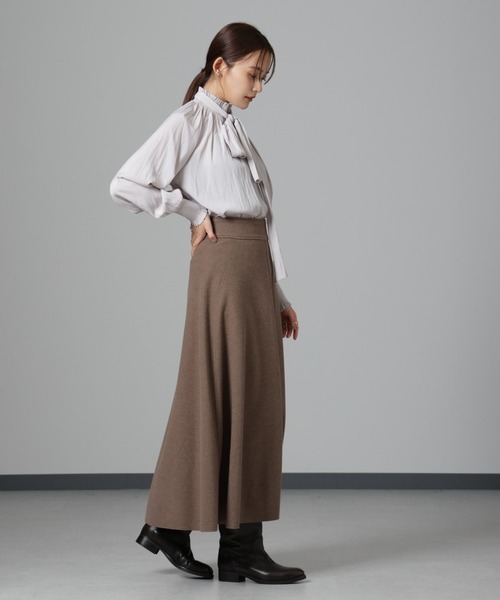 【セール】シャーリングネックボウタイブラウス（シャツ/ブラウス）｜nano･universe（ナノユニバース）