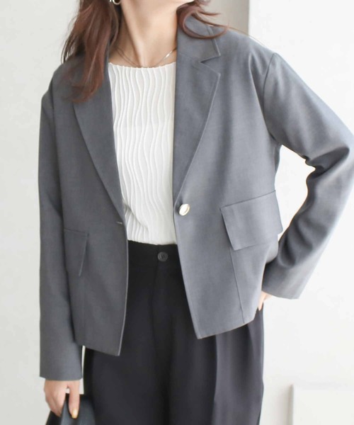 セール】クロップドジャケット（テーラードジャケット）｜Social GIRL