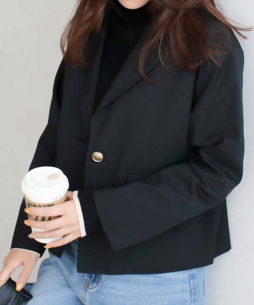 セール】クロップドジャケット（テーラードジャケット）｜Social GIRL
