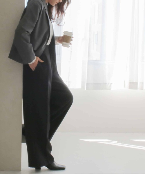 Social GIRL（ソーシャルガール）の「クロップドジャケット（テーラードジャケット・レディース・チャコール/ブラック・M）」の16枚目の写真