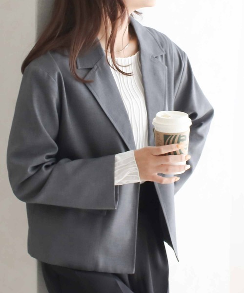 セール】クロップドジャケット（テーラードジャケット）｜Social GIRL