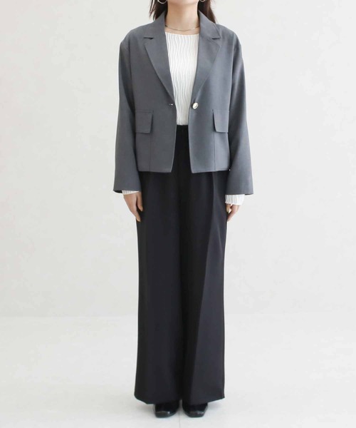 セール】クロップドジャケット（テーラードジャケット）｜Social GIRL