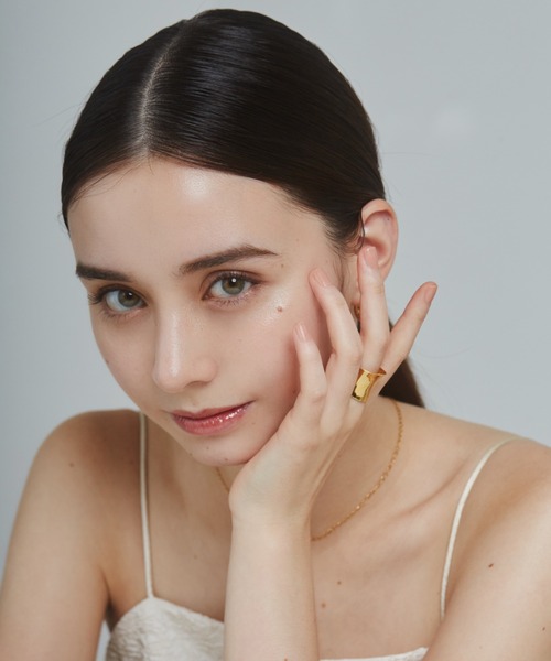 ciite' surgical stainless(シーテサージカルステンレス)の「【 金属アレルギー対応 】 ニュアンスリング サージカルステンレス (リング・レディース・ゴールド・FREE)」の6枚目の写真