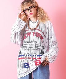 オーバーサイズ ストライプ」に該当するメンズのTシャツ/カットソー