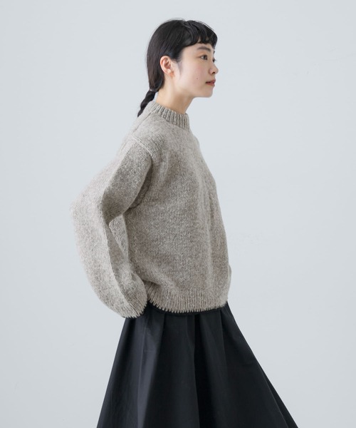 かぐれ（カグレ）の「ペルーヘムステッチニット（ニット/セーター・レディース・グレー/イエロー・FREE）」の5枚目の写真