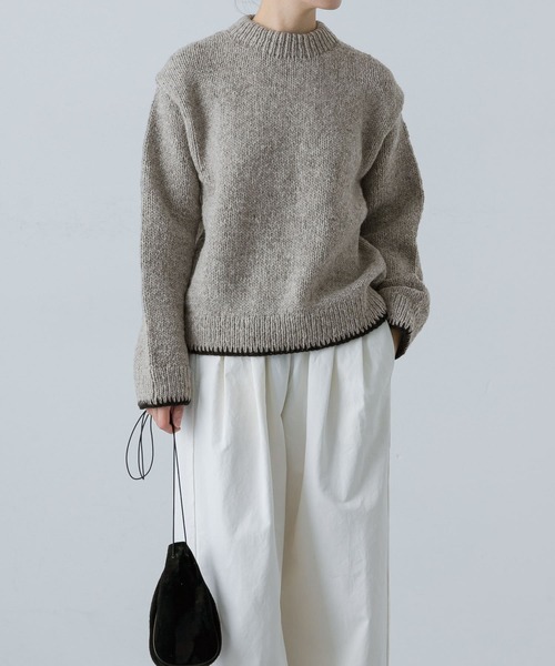 かぐれ（カグレ）の「ペルーヘムステッチニット（ニット/セーター・レディース・グレー/イエロー・FREE）」の12枚目の写真