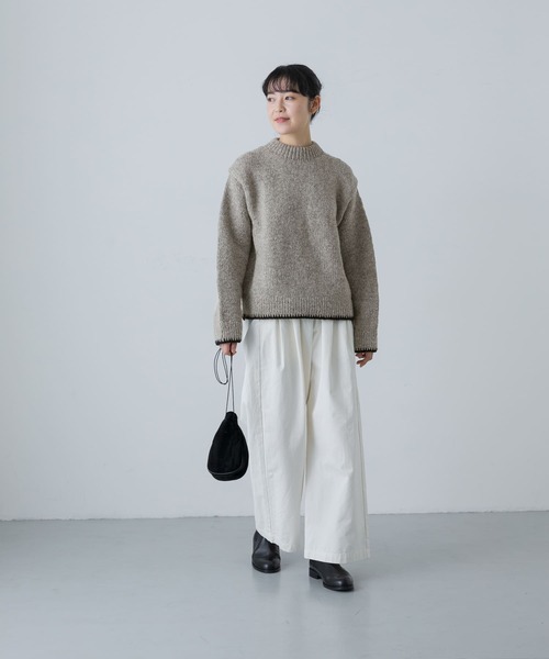 かぐれ（カグレ）の「ペルーヘムステッチニット（ニット/セーター・レディース・グレー/イエロー・FREE）」の17枚目の写真