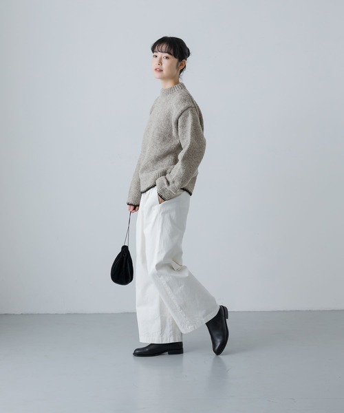 かぐれ（カグレ）の「ペルーヘムステッチニット（ニット/セーター・レディース・グレー/イエロー・FREE）」の18枚目の写真