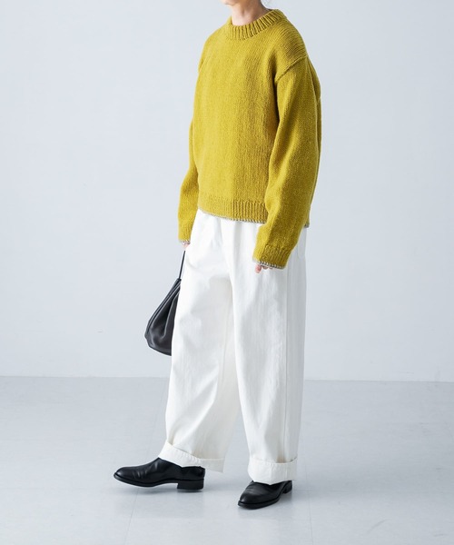 かぐれ（カグレ）の「ペルーヘムステッチニット（ニット/セーター・レディース・グレー/イエロー・FREE）」の21枚目の写真