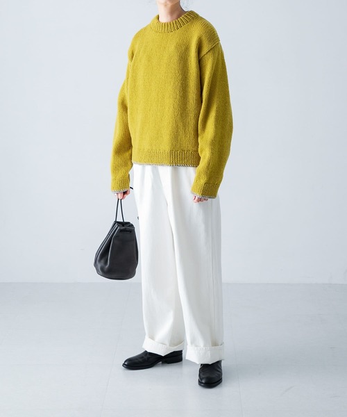 かぐれ（カグレ）の「ペルーヘムステッチニット（ニット/セーター・レディース・グレー/イエロー・FREE）」の22枚目の写真