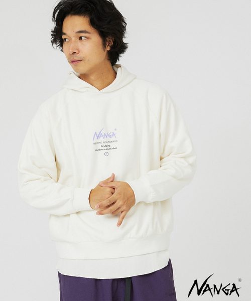 NANGA（ナンガ）の「NANGA / ナンガ 別注 プリントスウェット（スウェット・メンズ・ブラック/ホワイト/グレー・X-LARGE/LARGE/MEDIUM）」の2枚目の写真