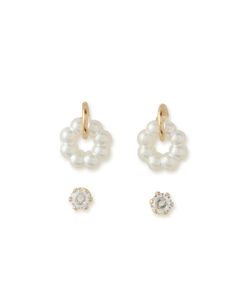 ROPE' PICNIC（ロペピクニック）の「プチパールサークルセットピアス（ピアス（両耳用）・レディース・シルバー/ゴールド・FREE）」の7枚目の写真