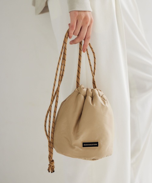 BARNYARDSTORM（バンヤードストーム）の「BARNYARDSTORM / キレイメコード巾着バッグ（ショルダーバッグ・レディース・ブラック/ベージュ/パープル/その他1・FREE）」の9枚目の写真