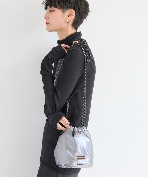 BARNYARDSTORM（バンヤードストーム）の「BARNYARDSTORM / キレイメコード巾着バッグ（ショルダーバッグ・レディース・ブラック/ベージュ/パープル/その他1・FREE）」の20枚目の写真