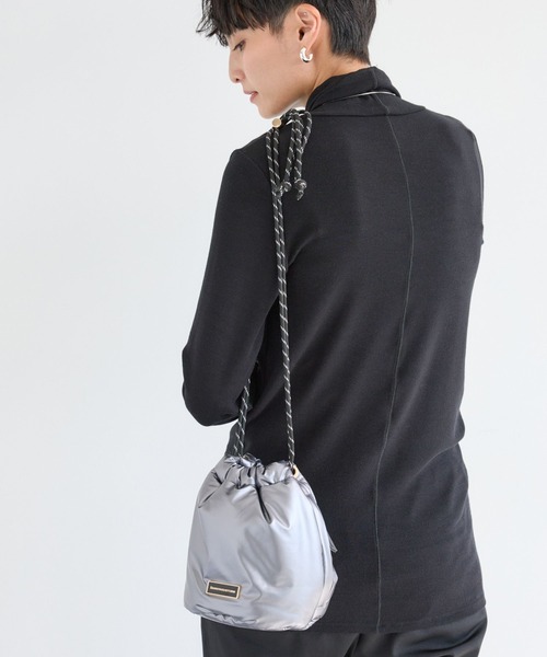 BARNYARDSTORM（バンヤードストーム）の「BARNYARDSTORM / キレイメコード巾着バッグ（ショルダーバッグ・レディース・ブラック/ベージュ/パープル/その他1・FREE）」の21枚目の写真