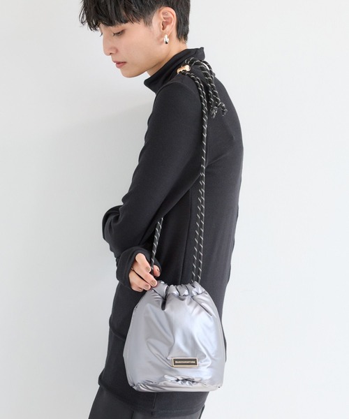 BARNYARDSTORM（バンヤードストーム）の「BARNYARDSTORM / キレイメコード巾着バッグ（ショルダーバッグ・レディース・ブラック/ベージュ/パープル/その他1・FREE）」の22枚目の写真