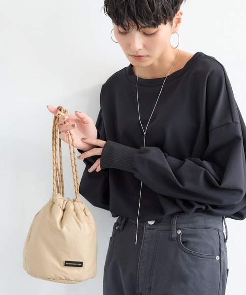 BARNYARDSTORM（バンヤードストーム）の「BARNYARDSTORM / キレイメコード巾着バッグ（ショルダーバッグ・レディース・ブラック/ベージュ/パープル/その他1・FREE）」の12枚目の写真