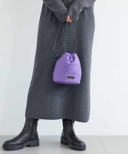 BARNYARDSTORM（バンヤードストーム）の「BARNYARDSTORM / キレイメコード巾着バッグ（ショルダーバッグ・レディース・ブラック/ベージュ/パープル/その他1・FREE）」の15枚目の写真