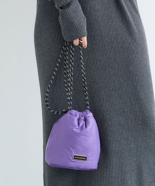 BARNYARDSTORM（バンヤードストーム）の「BARNYARDSTORM / キレイメコード巾着バッグ（ショルダーバッグ・レディース・ブラック/ベージュ/パープル/その他1・FREE）」の18枚目の写真
