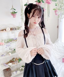 MA*RS | 【ありすちゃんコラボ】ﾊｰﾄﾎﾞﾀﾝ肩開きシャギーニット(ニット/セーター)