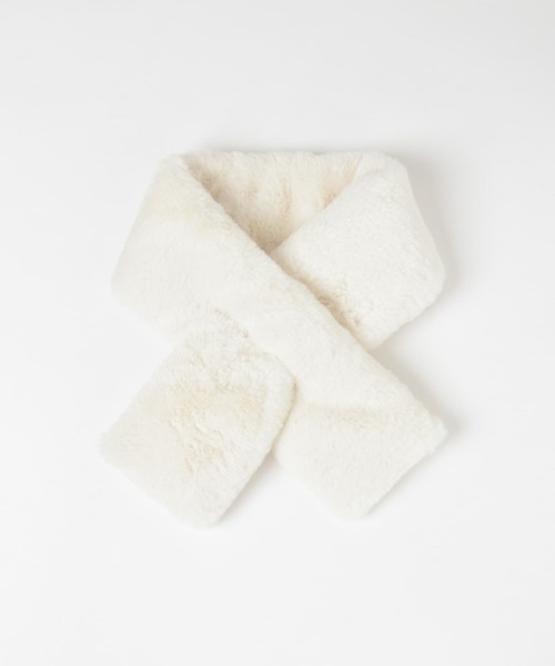 SMELLY（スメリー）の「エコファーミニティペット（マフラー・レディース・ライトブルー/ホワイト・-）」の13枚目の写真