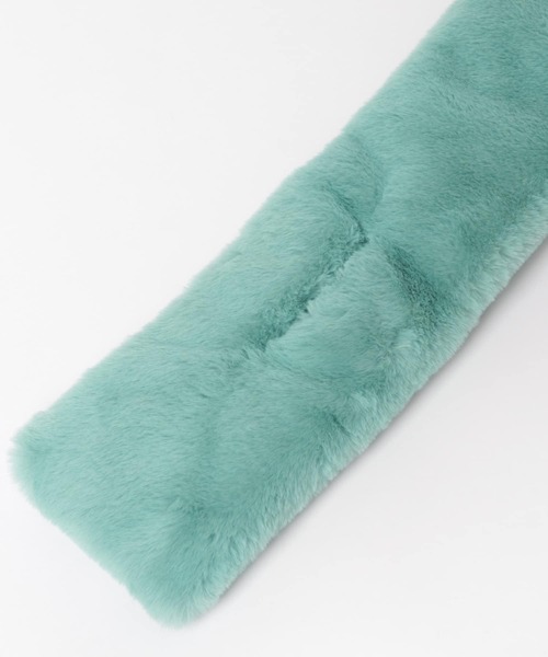 SMELLY（スメリー）の「エコファーミニティペット（マフラー・レディース・ライトブルー/ホワイト・-）」の15枚目の写真